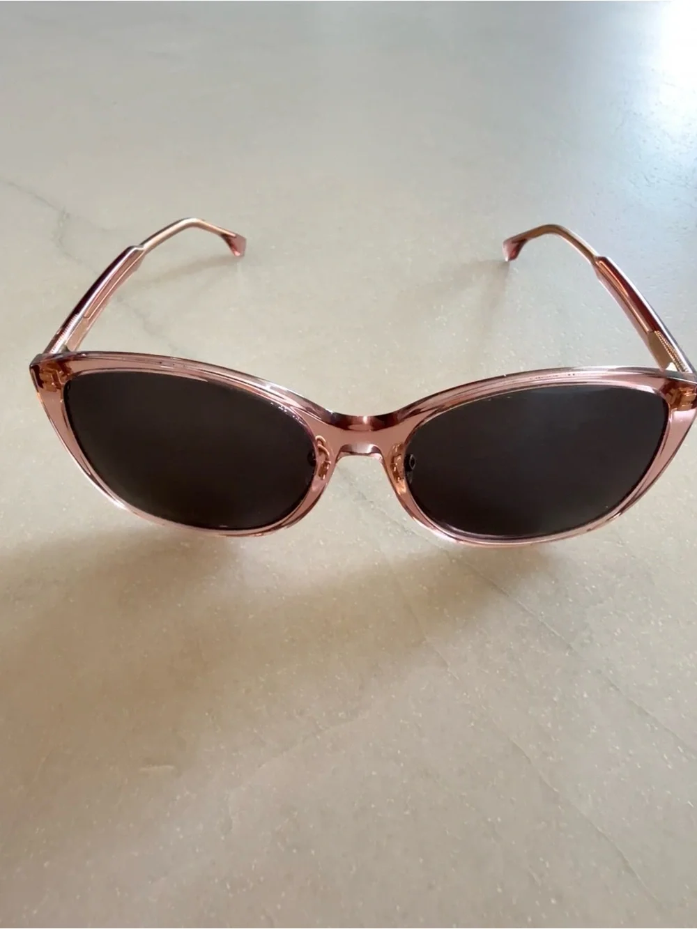 Fendi Fine Geometric Sunglasses Pink Smoke Italy 53mm Authentic